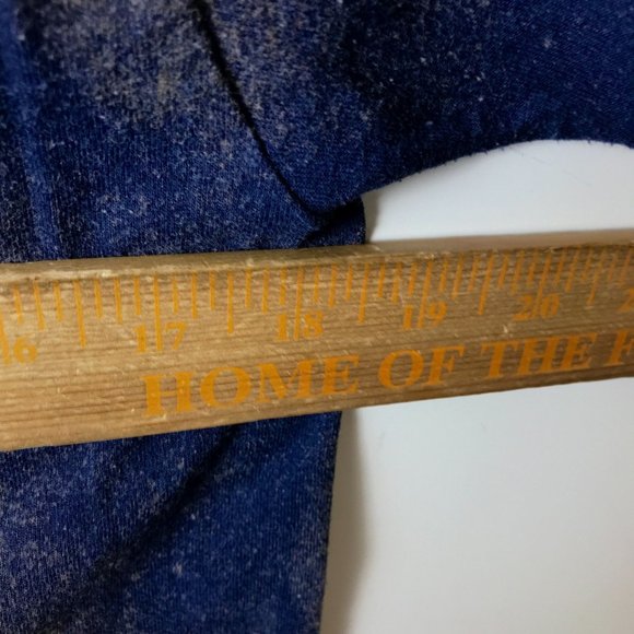 Bleached Split Happens T Shirt Gray Blue Medium M Bowling Pins Graphic Tee Solid - Picture 6 of 12